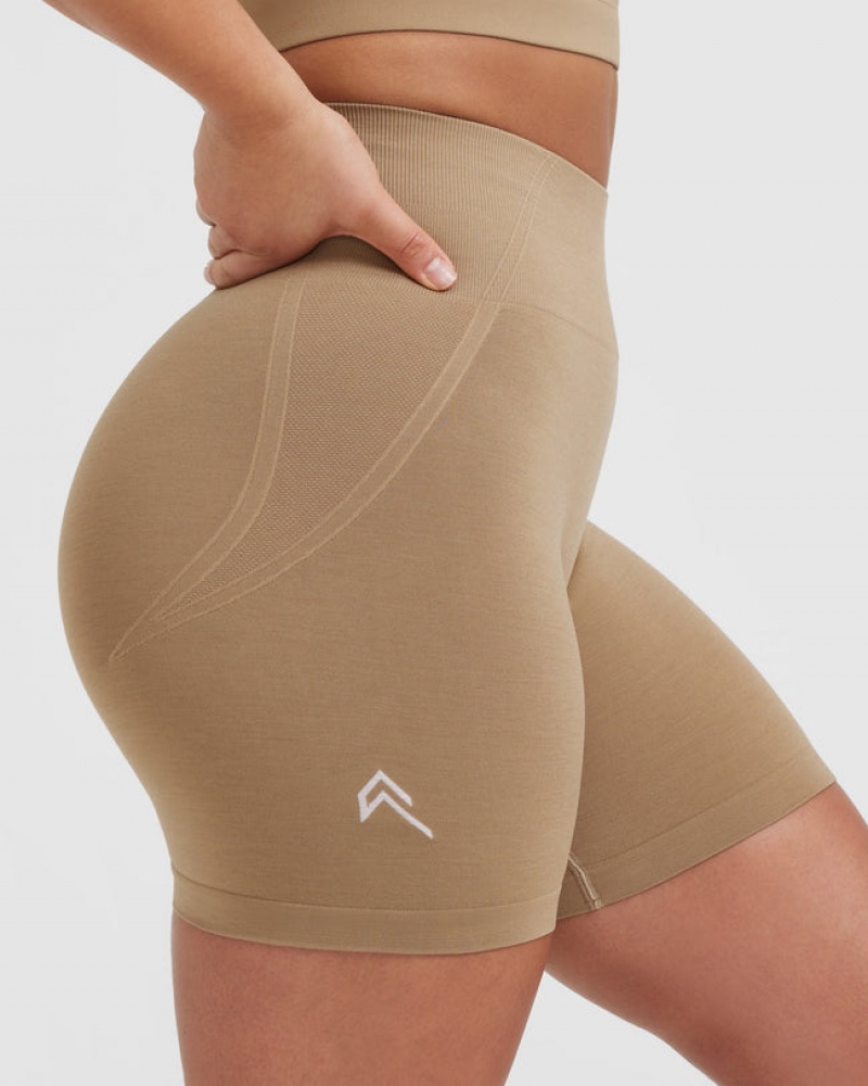 Brown Oner Active Effortless Seamless Shorts | 40723OLHX