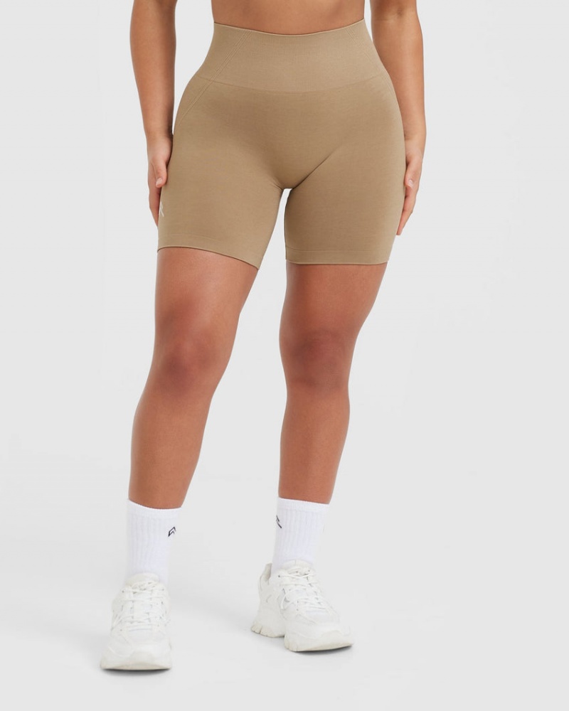 Brown Oner Active Effortless Seamless Shorts | 40723OLHX