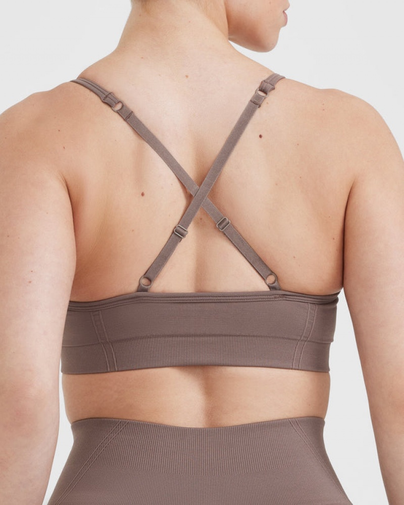 Brown Oner Active Effortless Strappy Bralette Sports Bras | 17946WNPS