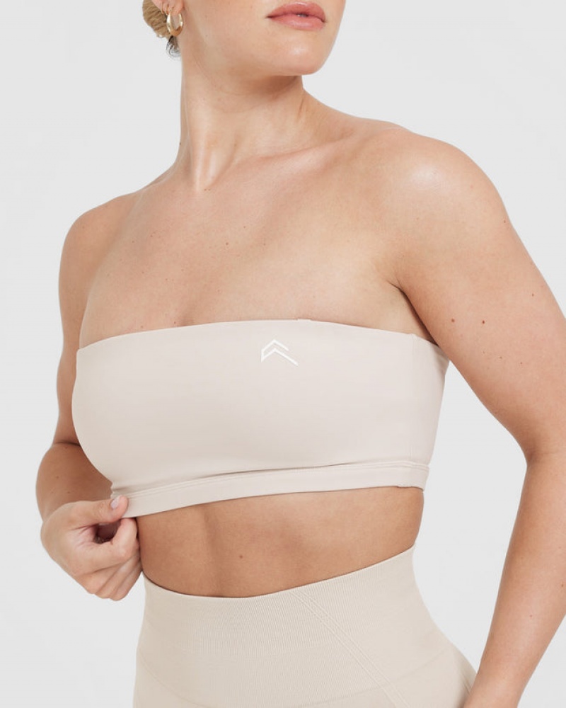 Brown Oner Active Everyday Bandeau Bralette Sports Bras | 70963WCMJ