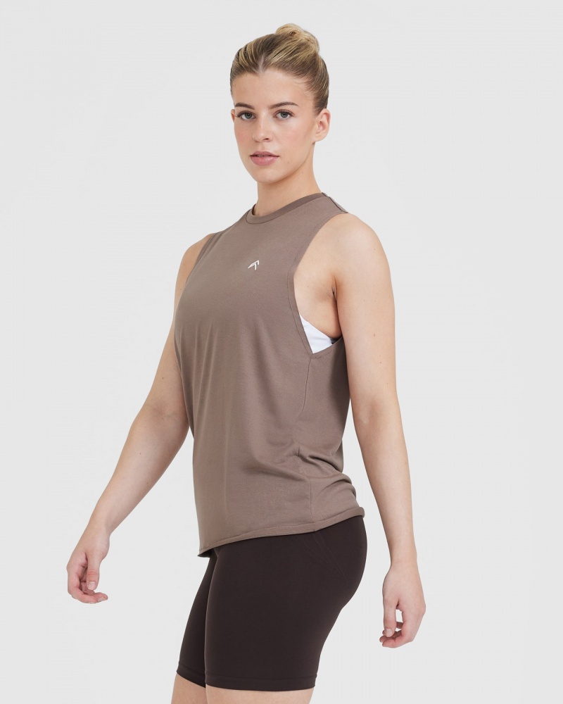 Brown Oner Active Go To Muscle T Shirts | 79156BUAG