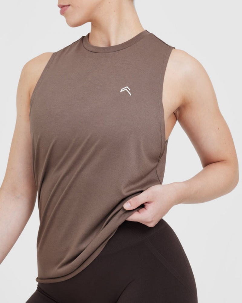 Brown Oner Active Go To Muscle T Shirts | 79156BUAG