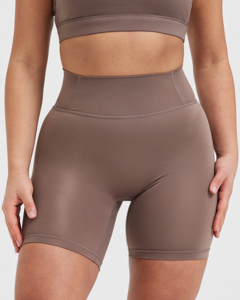 Brown Oner Active Timeless High Waisted Shorts | 25679BZVG