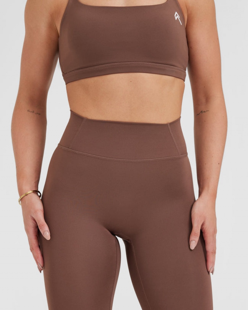 Brown Oner Active Timeless High Waisted Leggings | 45372ZEVJ