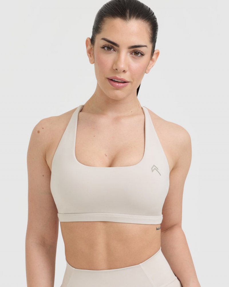 Brown Oner Active Timeless Square Neck Sports Bras | 04958VLSN