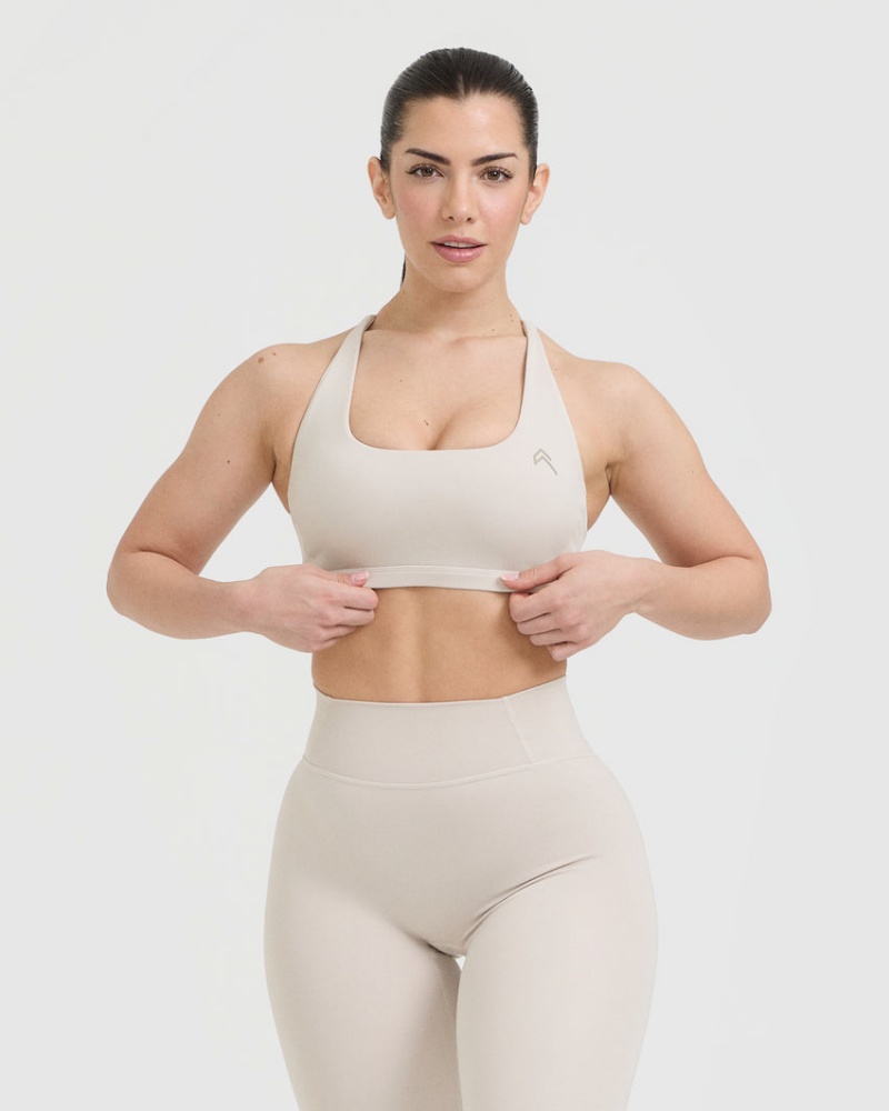 Brown Oner Active Timeless Square Neck Sports Bras | 04958VLSN