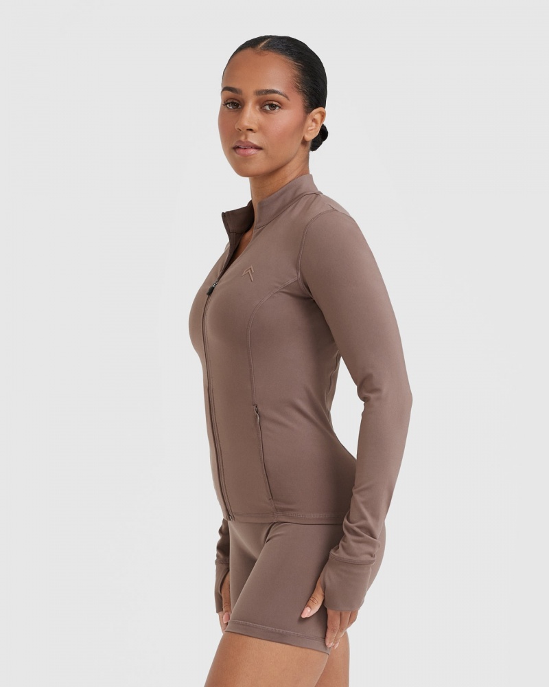 Brown Oner Active Timeless Sweatshirts | 59403FBPL