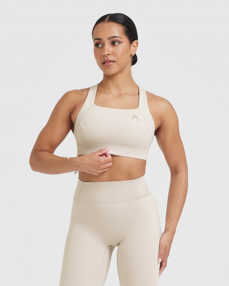 Brown Oner Active Timeless Wide Strap Sports Bras | 39065XVBN