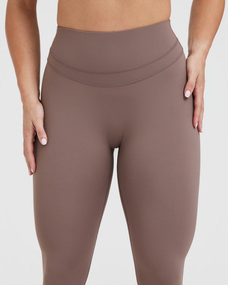 Brown Oner Active Unified High Waisted Leggings | 56341TLNR