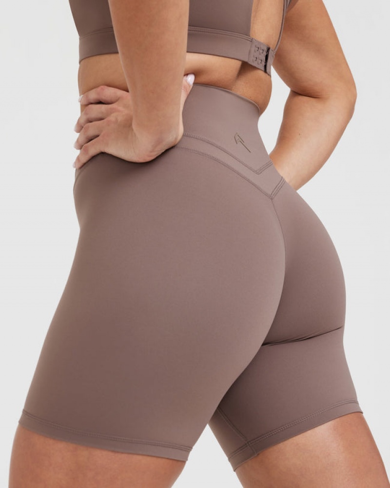 Brown Oner Active Unified High Waisted Shorts | 67084MEJH