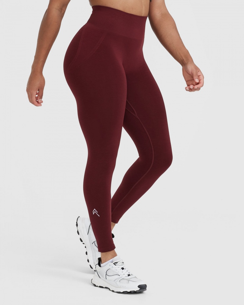 Burgundy Oner Active Effortless Seamless Leggings | 04873FJTE