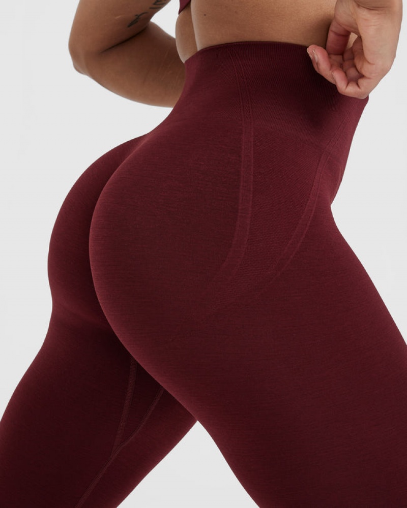 Burgundy Oner Active Effortless Seamless Leggings | 04873FJTE