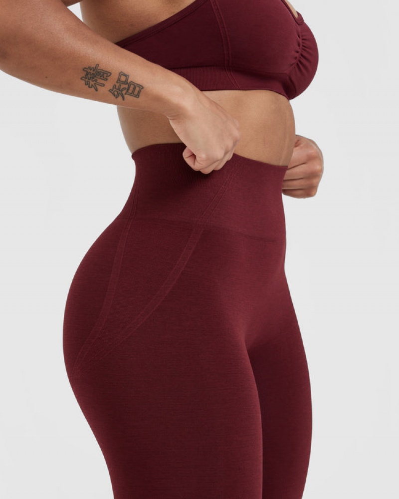 Burgundy Oner Active Effortless Seamless Leggings | 04873FJTE