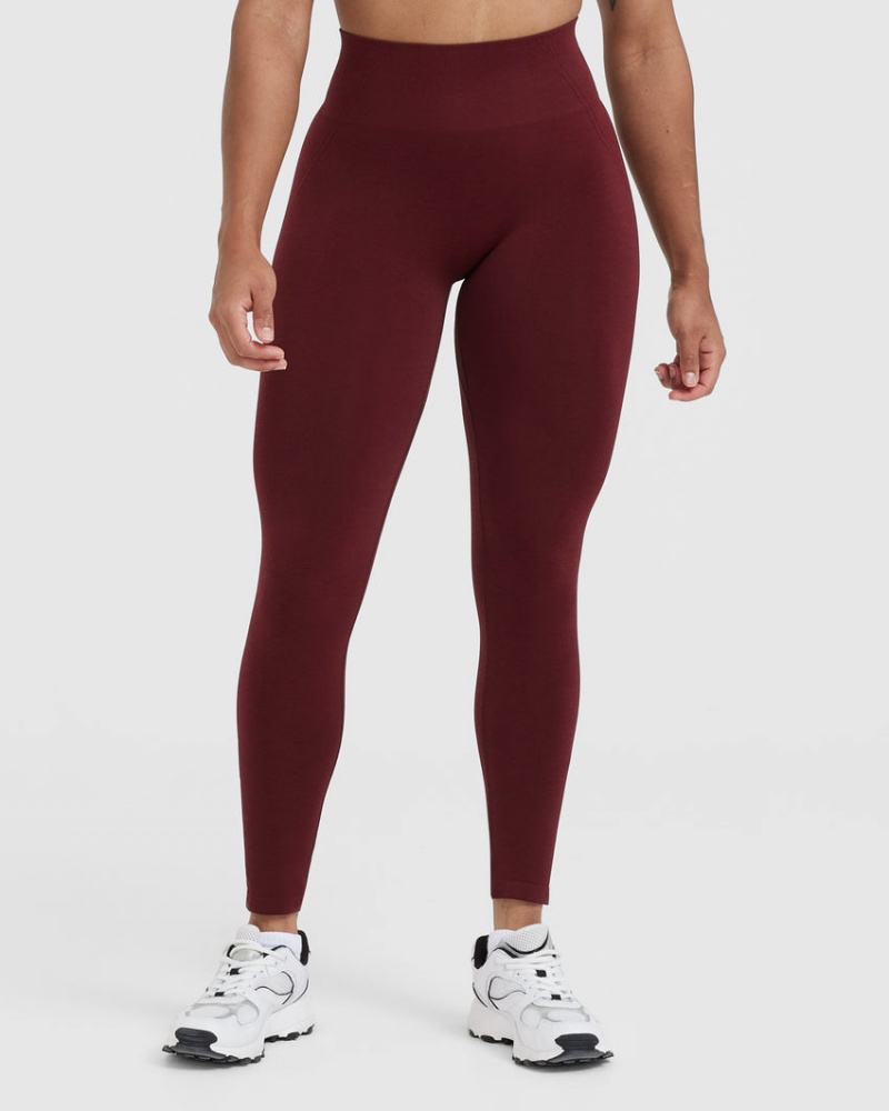 Burgundy Oner Active Effortless Seamless Leggings | 04873FJTE