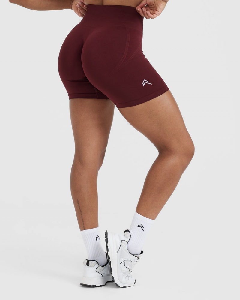 Burgundy Oner Active Effortless Seamless Shorts | 93482XCBJ