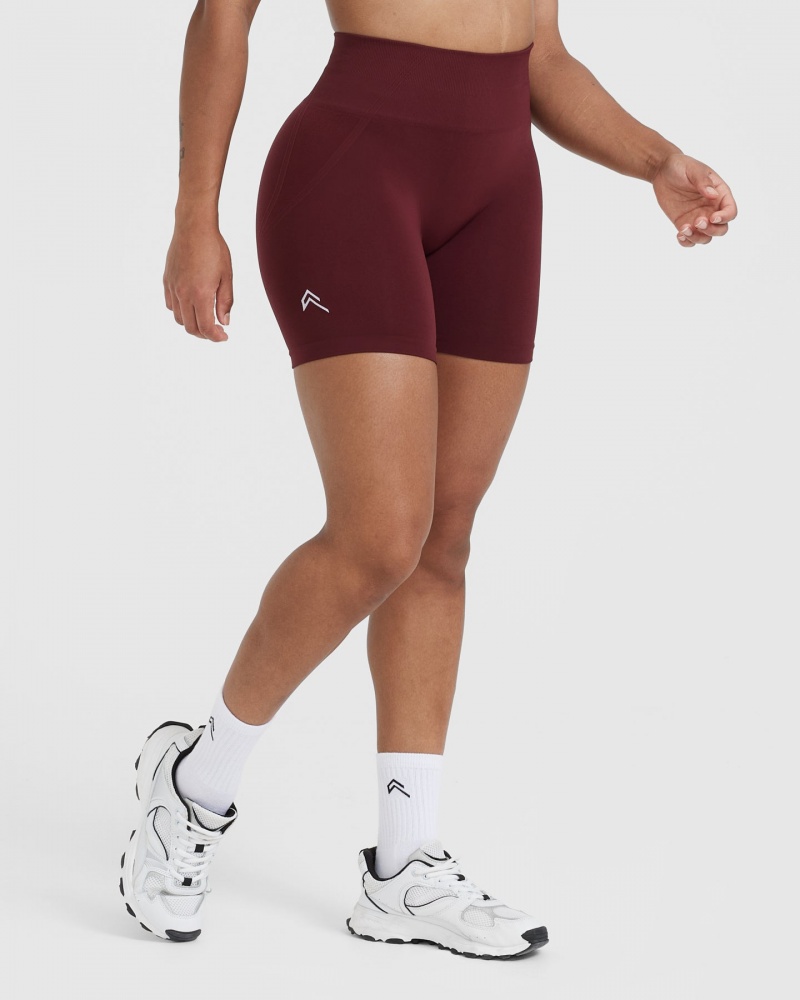 Burgundy Oner Active Effortless Seamless Shorts | 93482XCBJ