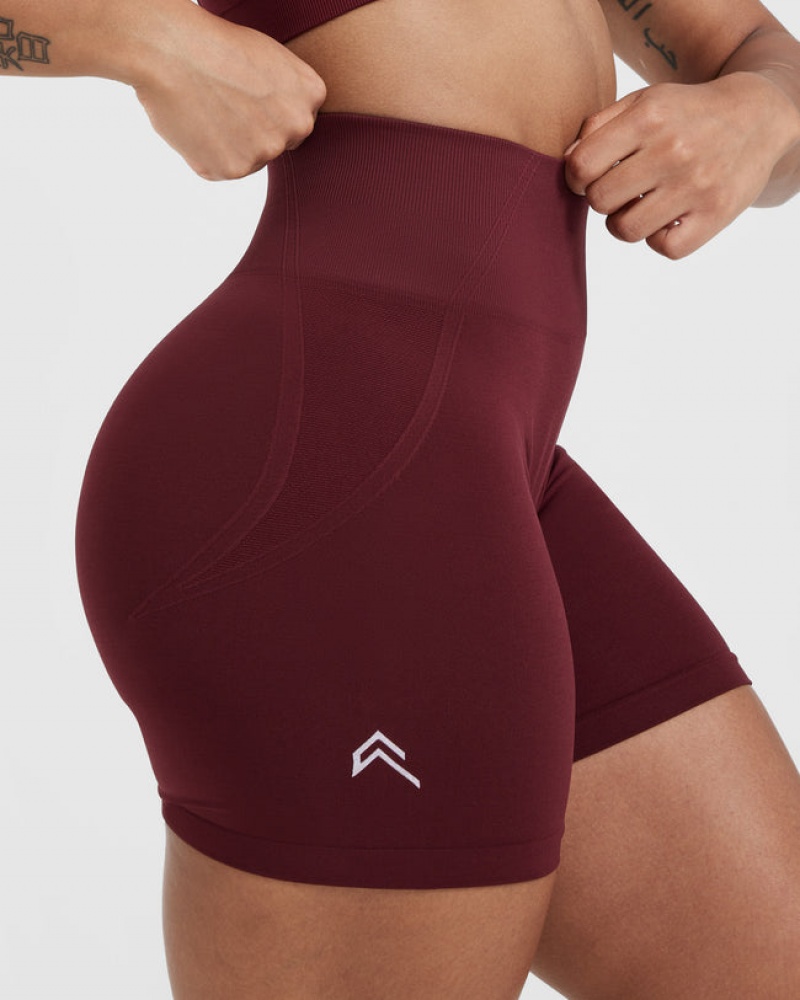 Burgundy Oner Active Effortless Seamless Shorts | 93482XCBJ