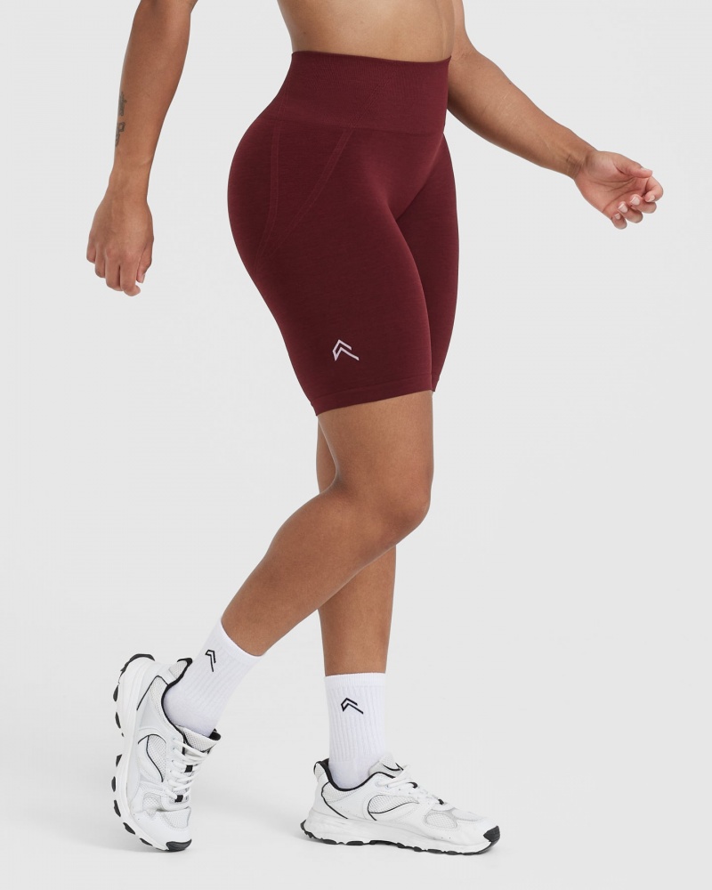 Burgundy Oner Active Effortless Seamless Cycling Shorts | 72016NCIK