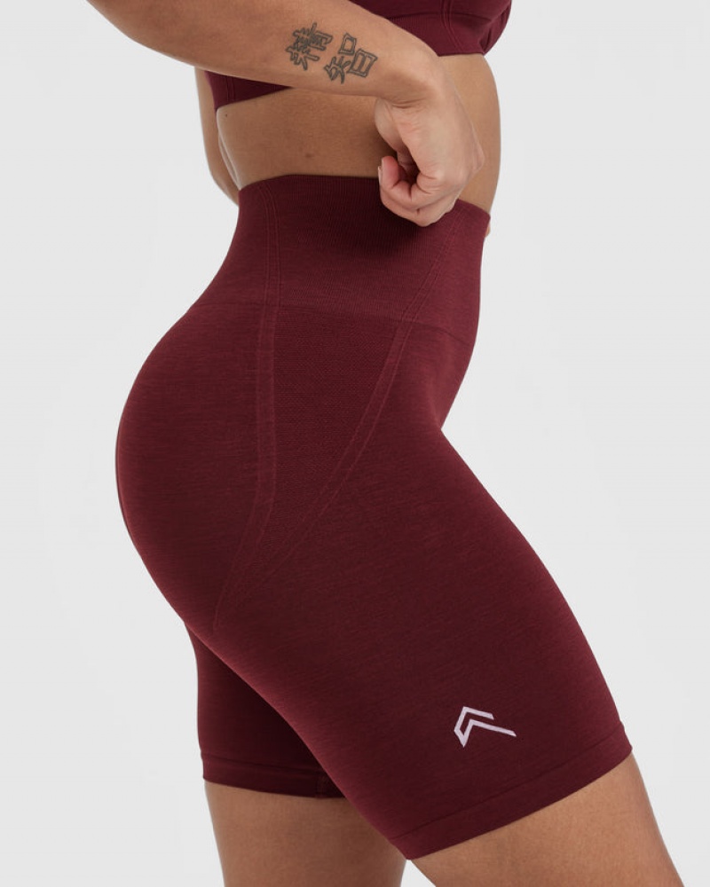 Burgundy Oner Active Effortless Seamless Cycling Shorts | 72016NCIK