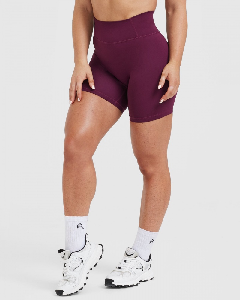 Burgundy Oner Active Timeless High Waisted Shorts | 14057GMUV