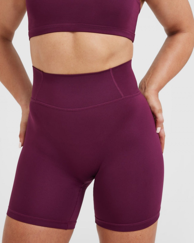 Burgundy Oner Active Timeless High Waisted Shorts | 14057GMUV