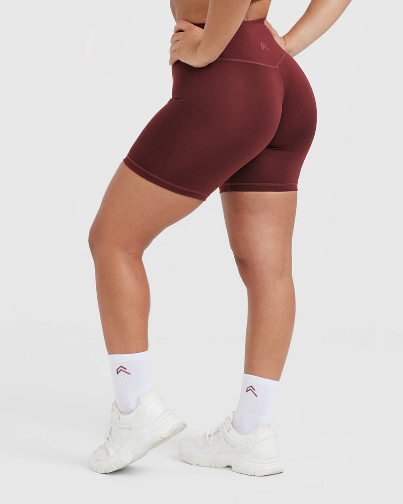 Burgundy Oner Active Timeless High Waisted Shorts | 51849KBZA