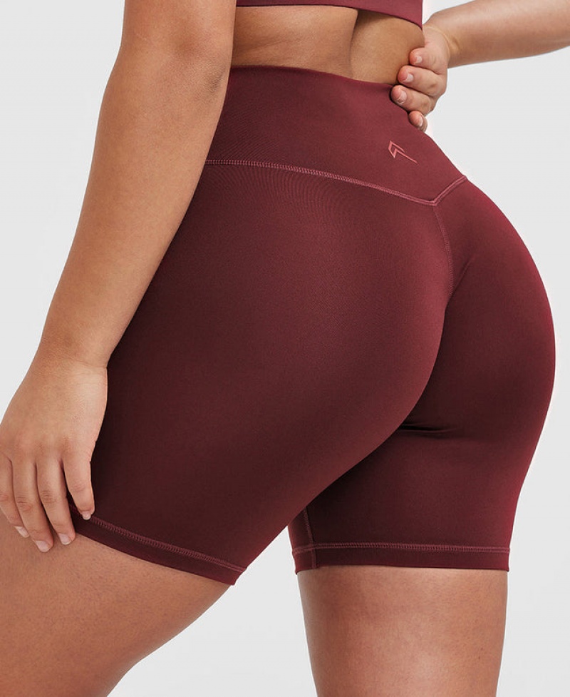 Burgundy Oner Active Timeless High Waisted Shorts | 51849KBZA