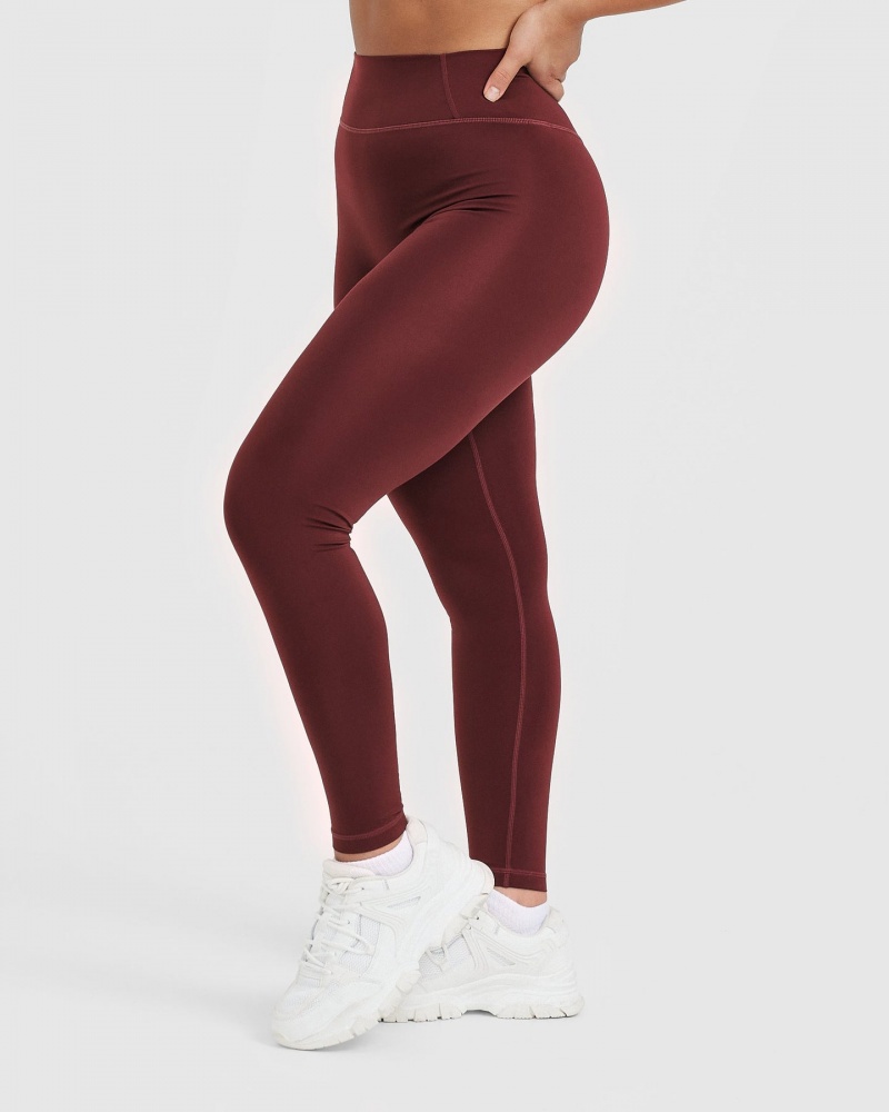 Burgundy Oner Active Timeless High Waisted Leggings | 16327CRYP