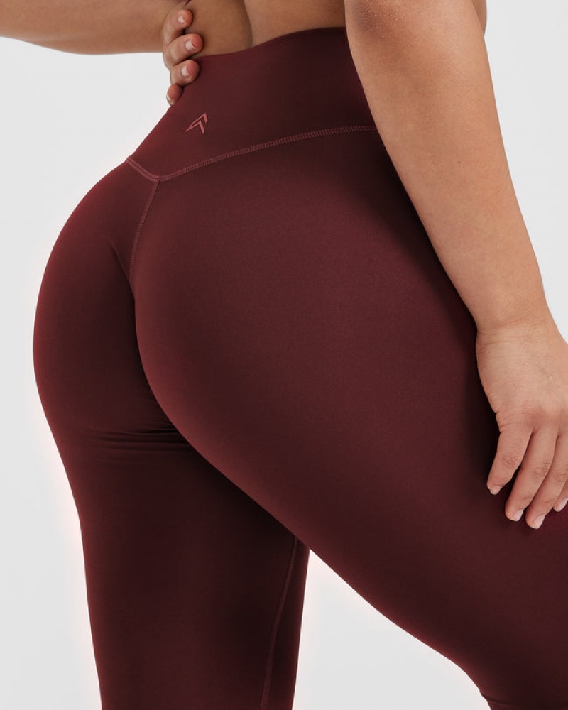 Burgundy Oner Active Timeless High Waisted Leggings | 16327CRYP