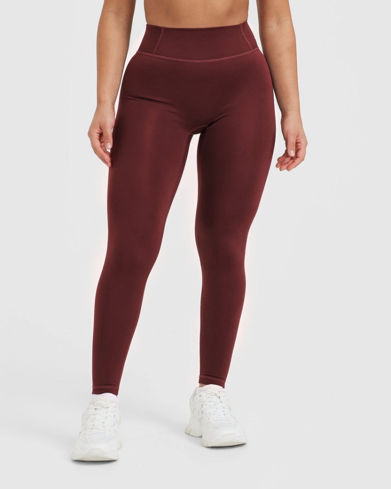 Burgundy Oner Active Timeless High Waisted Leggings | 16327CRYP