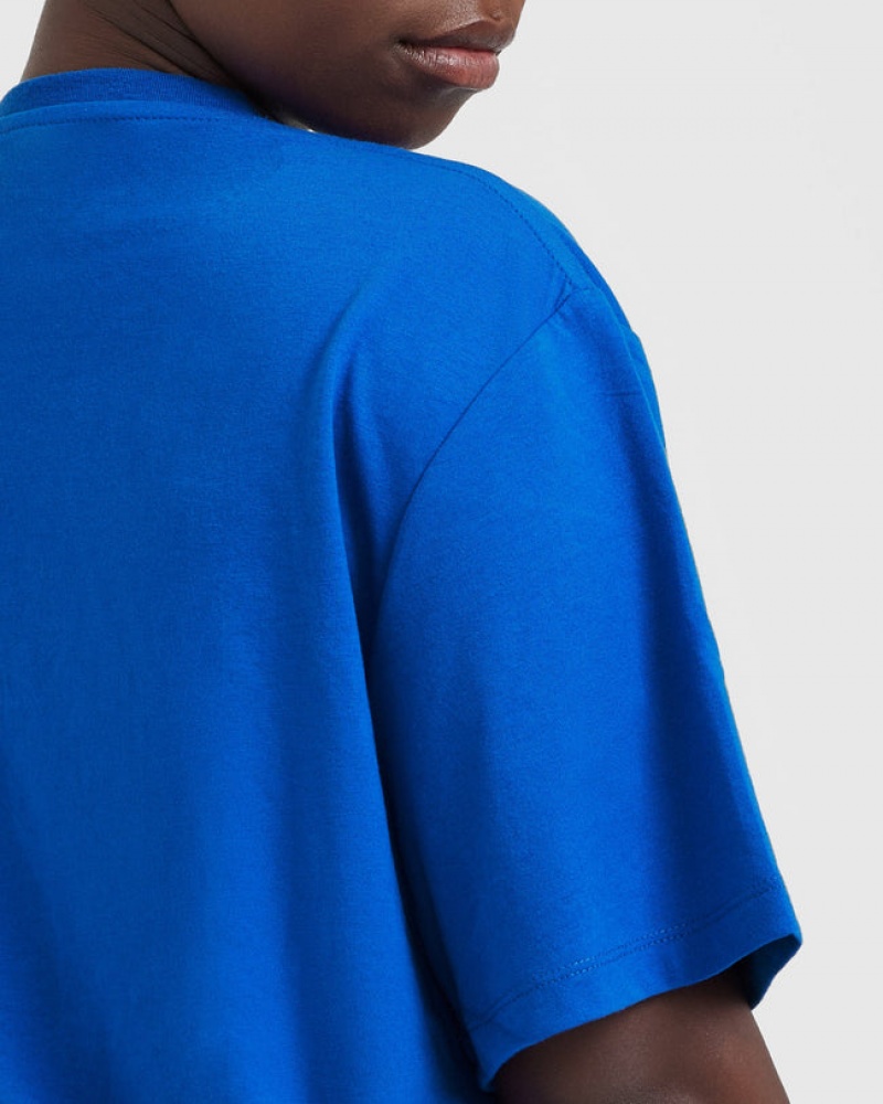 Deep Blue Oner Active Classic Oversized Lightweight T Shirts | 65912RAVQ