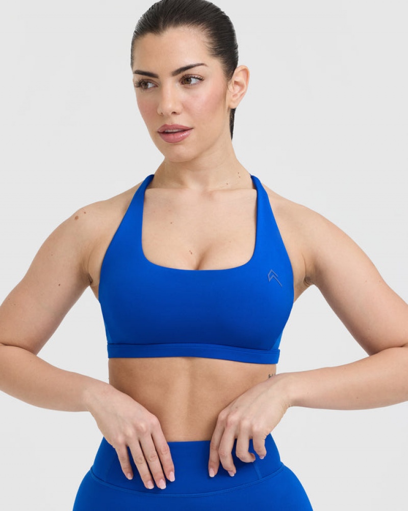 Deep Blue Oner Active Timeless Square Neck Sports Bras | 25649XPTB