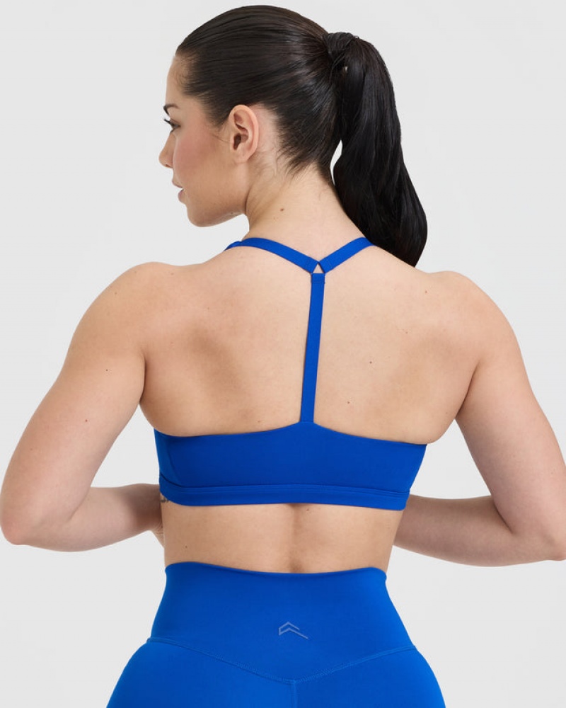 Deep Blue Oner Active Timeless Square Neck Sports Bras | 25649XPTB