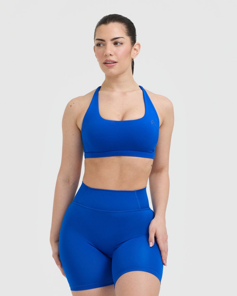 Deep Blue Oner Active Timeless Square Neck Sports Bras | 25649XPTB