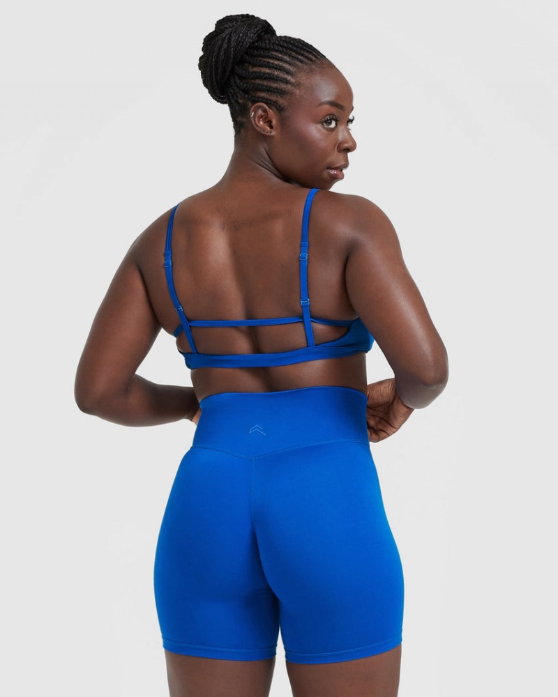 Deep Blue Oner Active Timeless Strappy Bralette Sports Bras | 39084PJQU