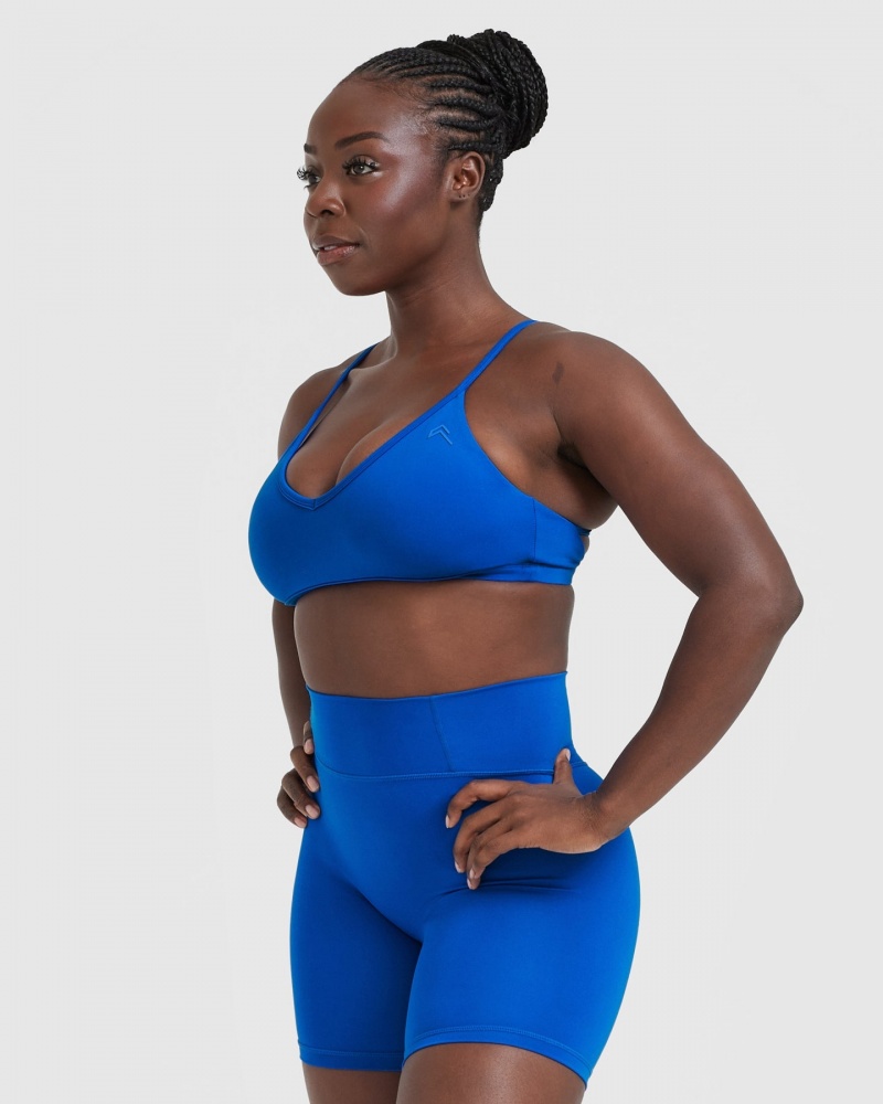 Deep Blue Oner Active Timeless Strappy Bralette Sports Bras | 39084PJQU