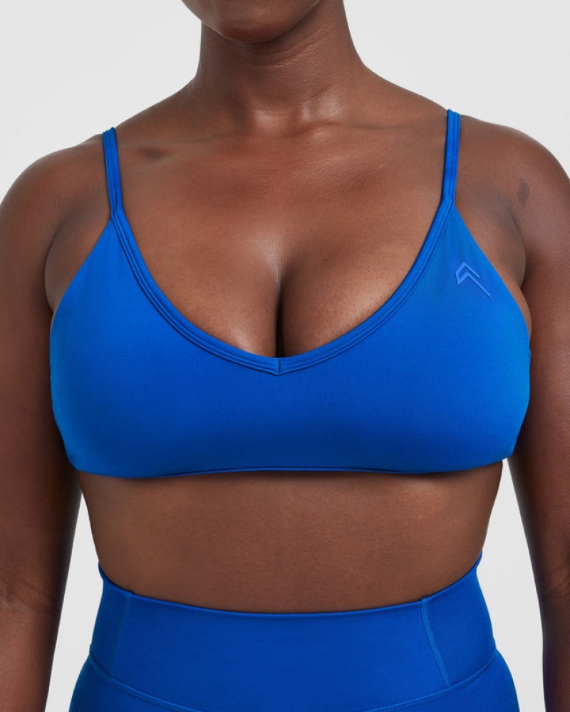 Deep Blue Oner Active Timeless Strappy Bralette Sports Bras | 39084PJQU