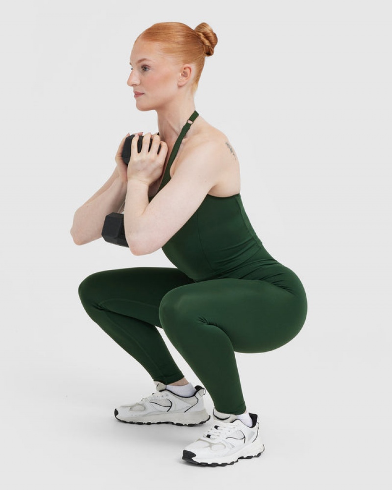 Deep Green Oner Active Timeless High Waisted Leggings | 20318OAJK