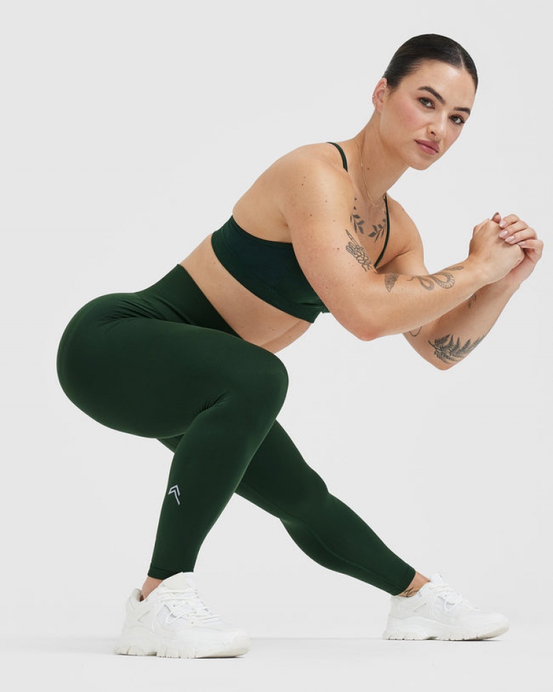 Green Oner Active Effortless Seamless Leggings | 35042AYPB