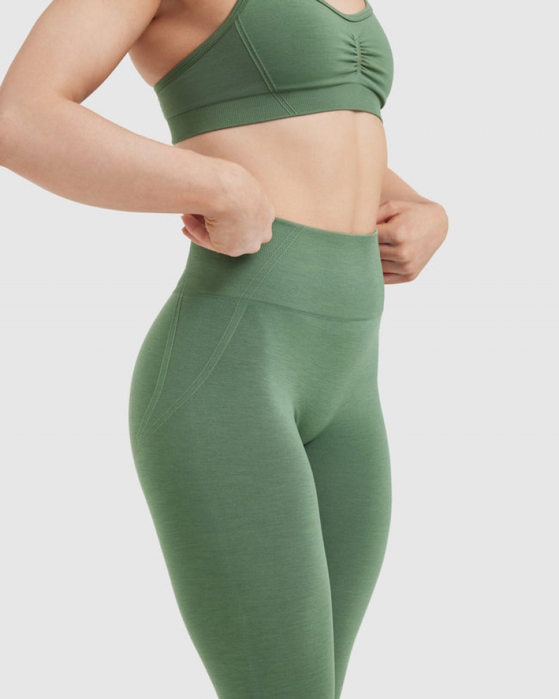 Green Oner Active Effortless Seamless Leggings | 69081KTZX