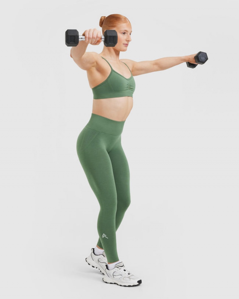 Green Oner Active Effortless Seamless Leggings | 69081KTZX