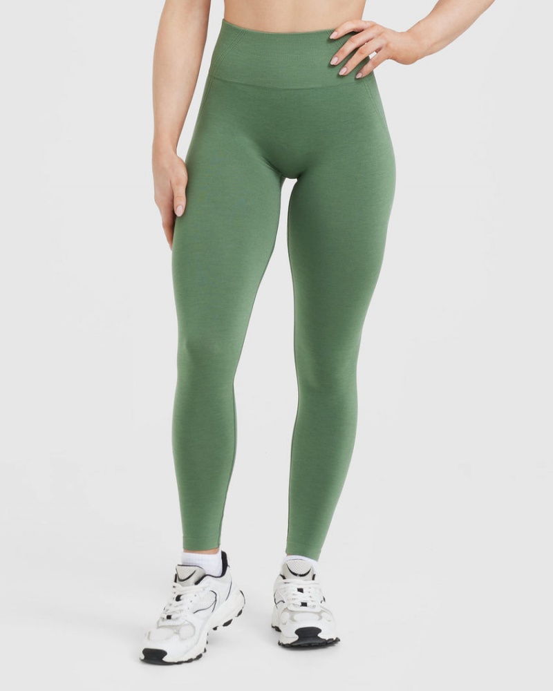 Green Oner Active Effortless Seamless Leggings | 69081KTZX