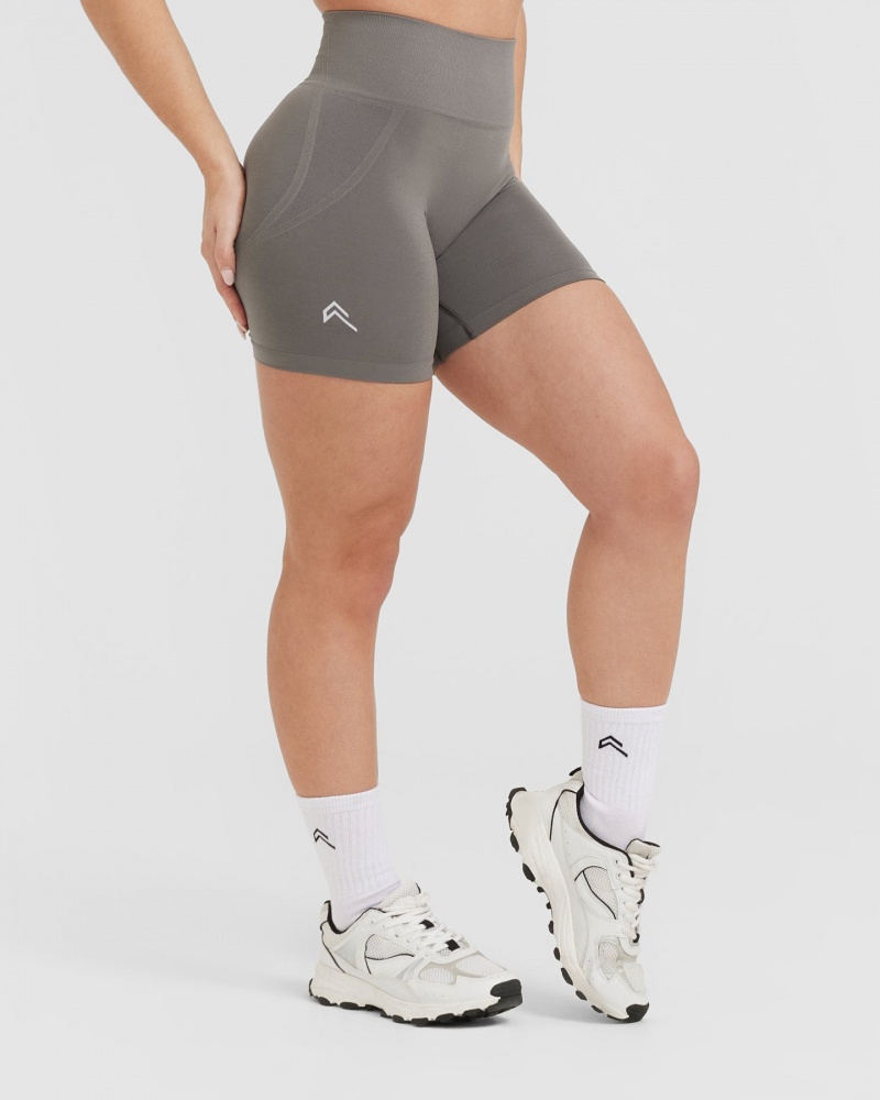 Grey Oner Active Effortless Seamless Shorts | 42981UVGL