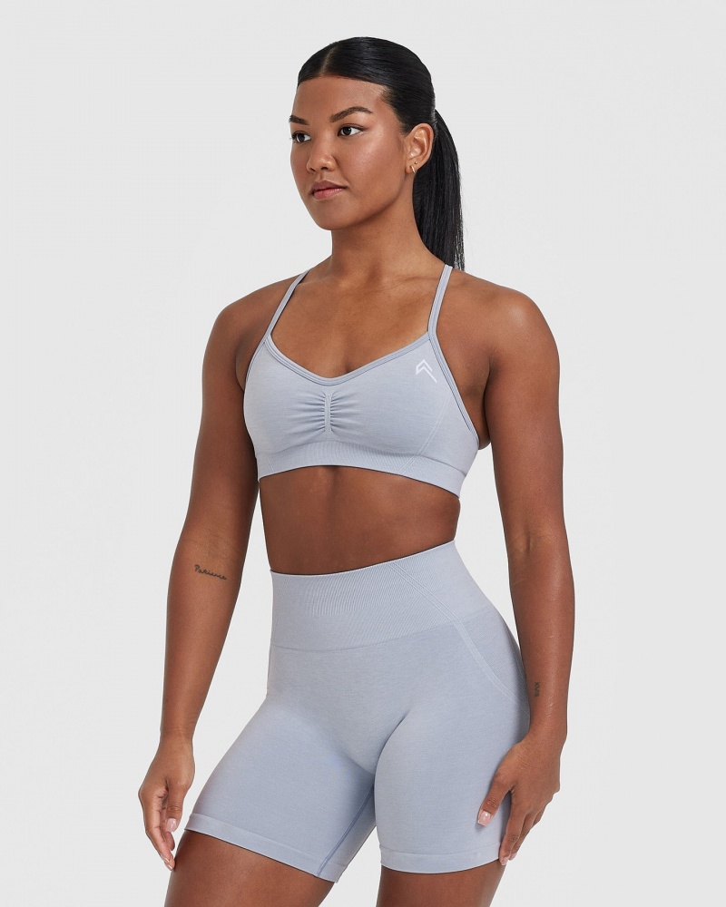 Grey Oner Active Effortless Strappy Bralette Sports Bras | 32806IQUN