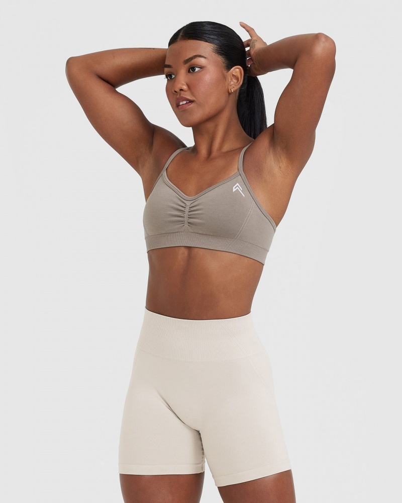 Grey Oner Active Effortless Strappy Bralette Sports Bras | 82654GNQA