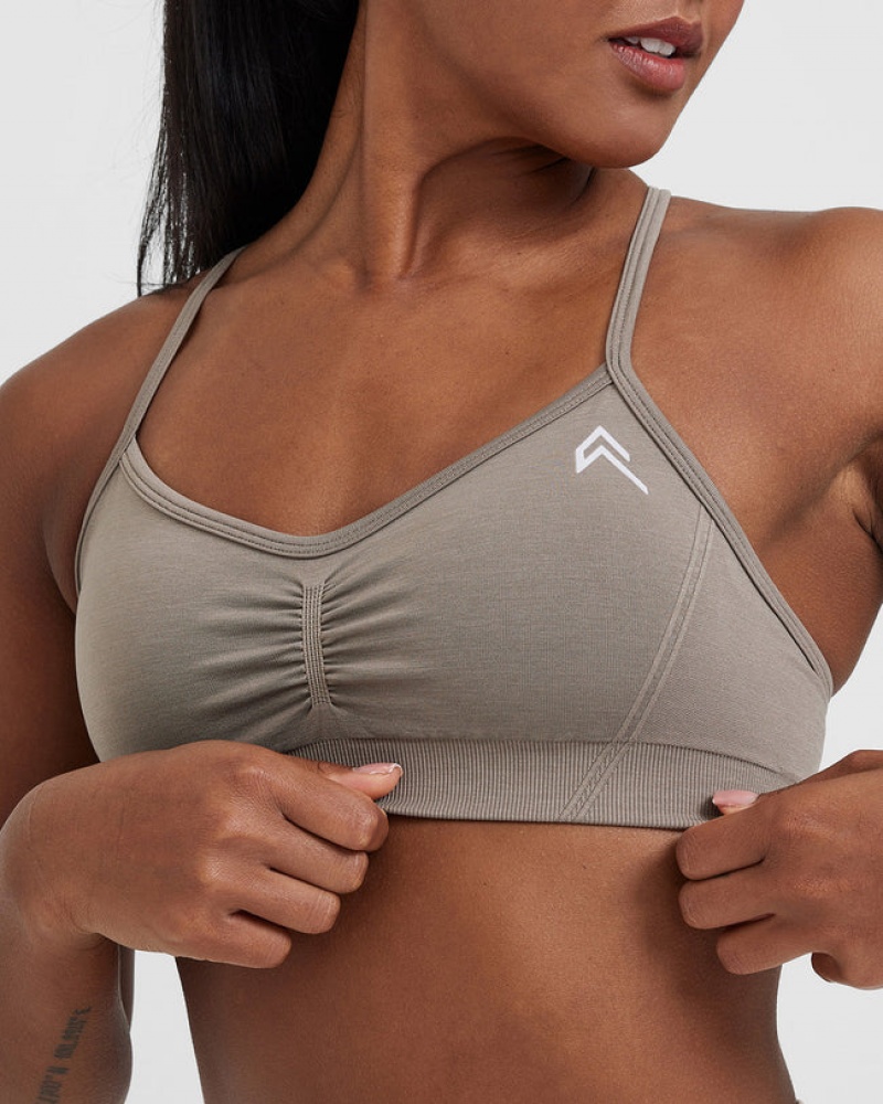 Grey Oner Active Effortless Strappy Bralette Sports Bras | 82654GNQA