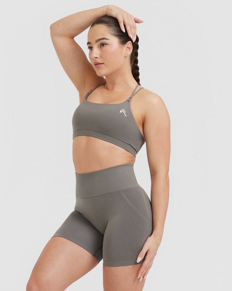 Grey Oner Active Everyday Cross Over Bralette Sports Bras | 42530JKZQ