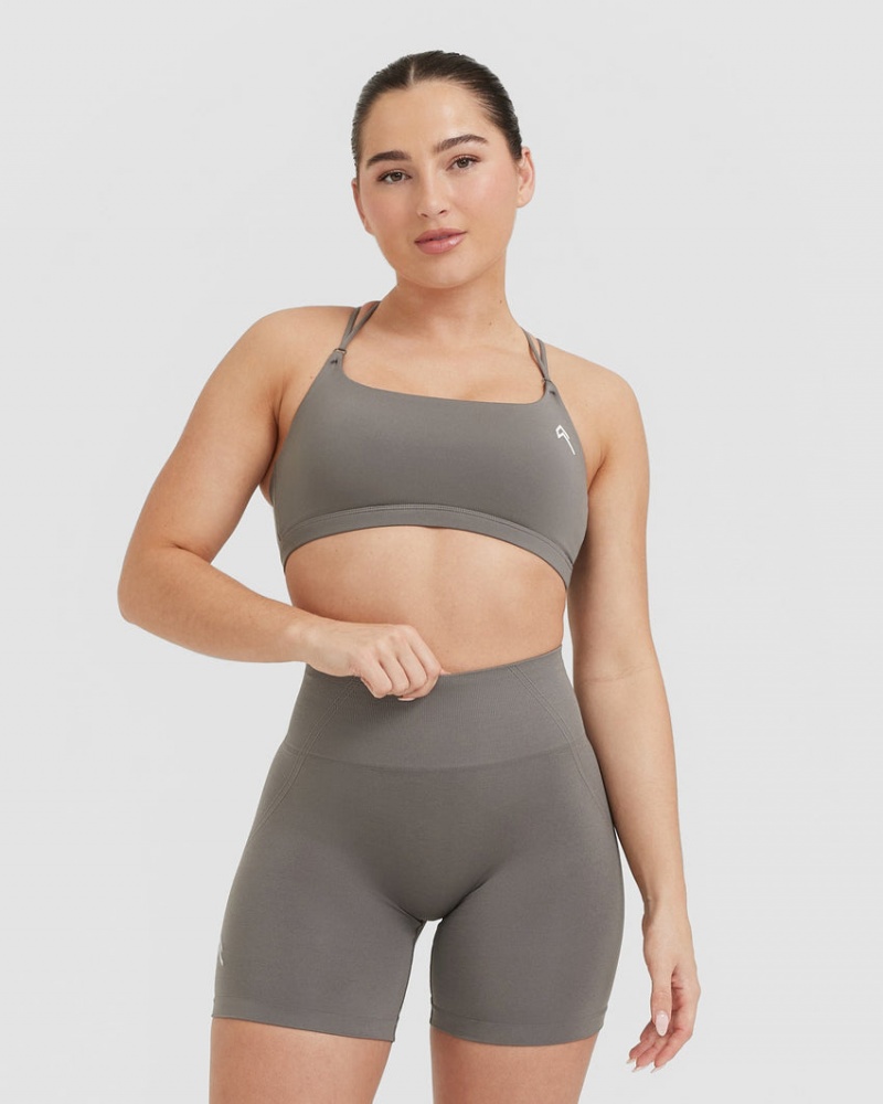 Grey Oner Active Everyday Cross Over Bralette Sports Bras | 42530JKZQ