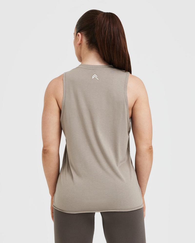 Grey Oner Active Go To Muscle T Shirts | 63978CZJD