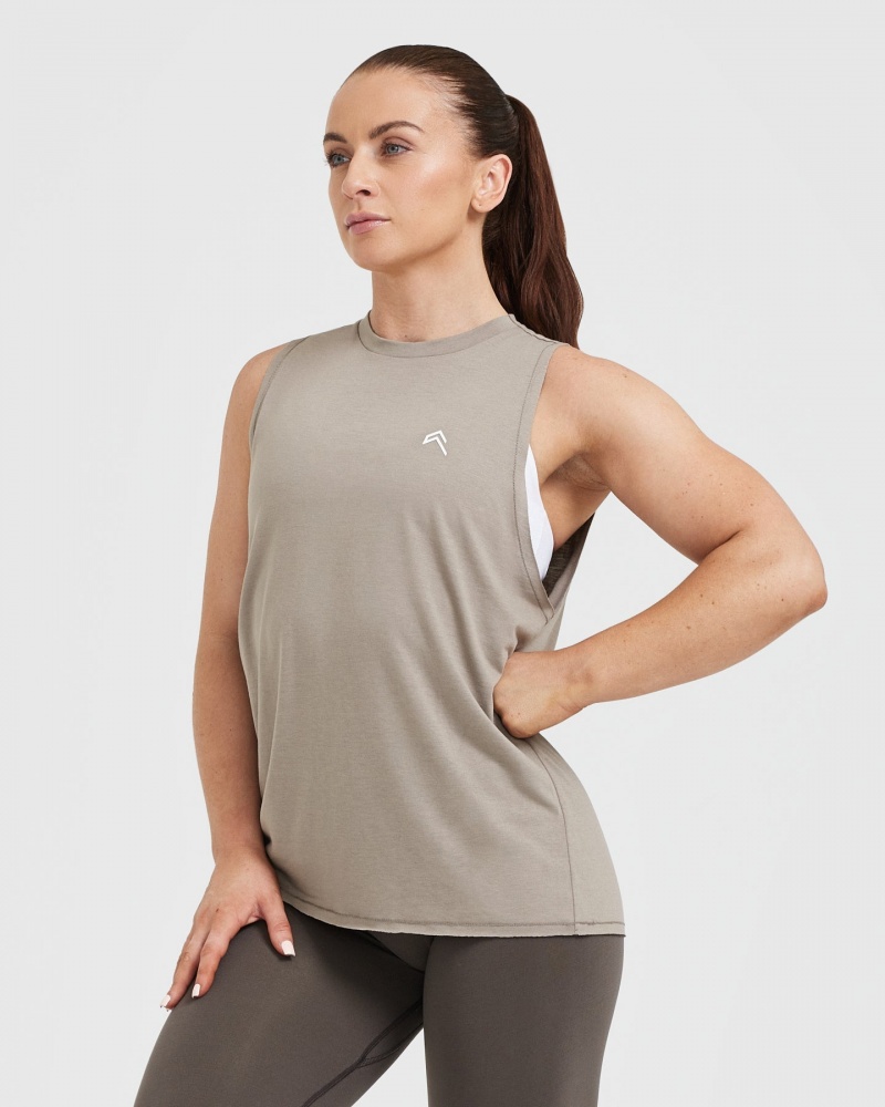 Grey Oner Active Go To Muscle T Shirts | 63978CZJD